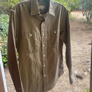 Club Monaco Khaki Casual Button-Down Shirt